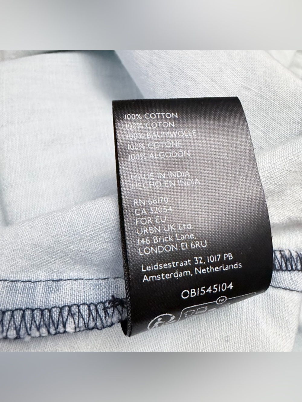 We The Free Western Light Wash Denim Button Up Short Sleeve Shirt - Picture 5 of 6